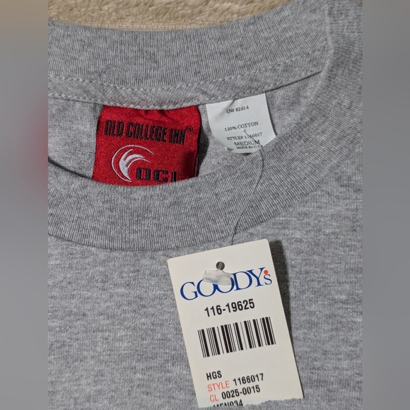 90's Vintage NWT OCI Old College Inn Grey T-Shirt Size L - Picture 3 of 6